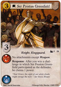 Ser Preston Greenfield