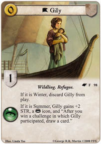 Refugees of War 1x Gilly  #098 A Game of Thrones LCG 