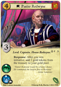 A game of thrones LCG The Great Fleet 1x Paxter Redwyne #021