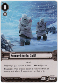 Succumb to the Cold!