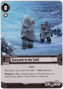 Succumb to the Cold!