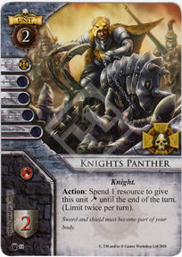 2x Knights panther #064 Warhammer invasion 